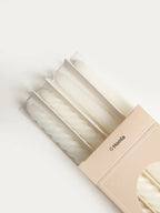 Bougies chandelles beige, 4 pièces