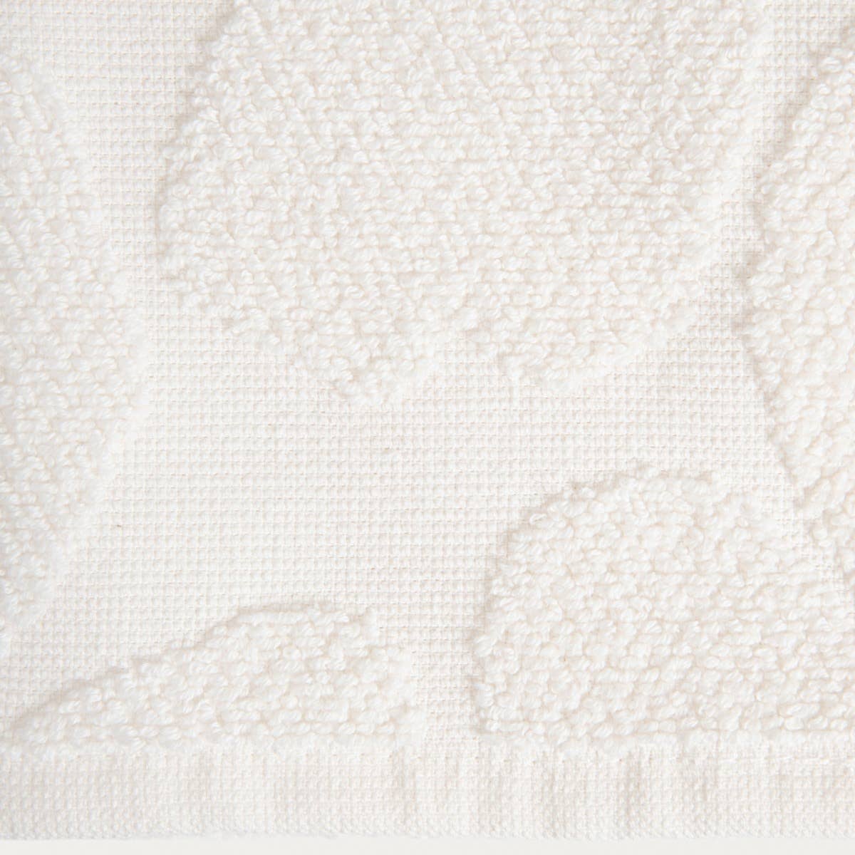 Serviette jacquard écru - Flores, 50 x 90 cm