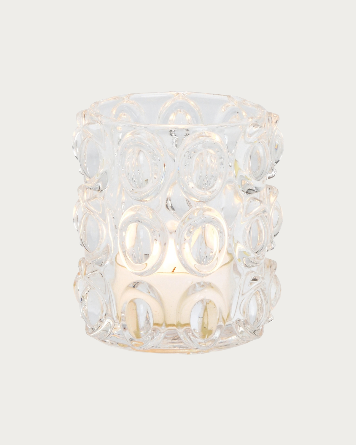 Photophore en verre transparent