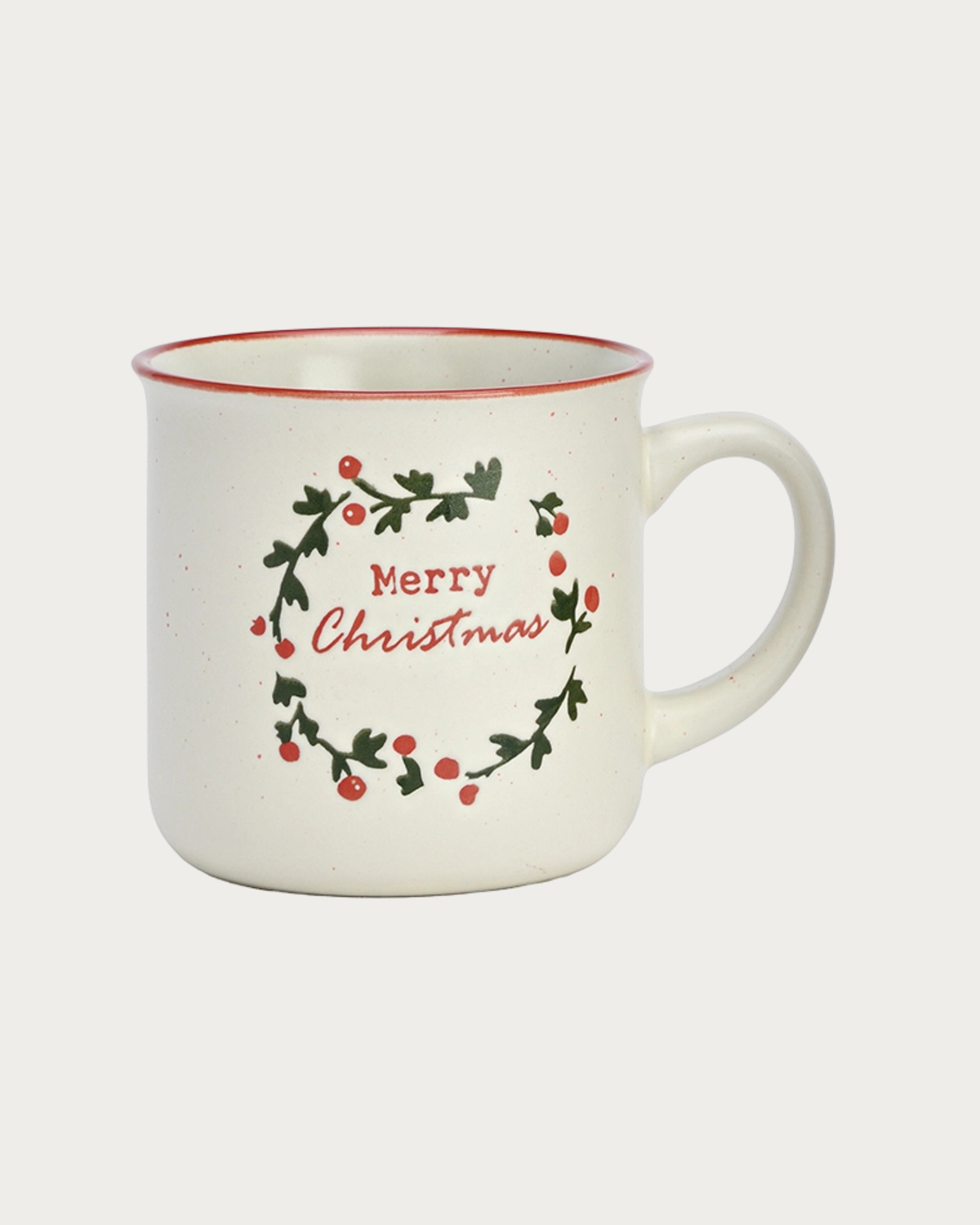 Tasse décor de Noël en grès - Merry Christmas, 330 ml