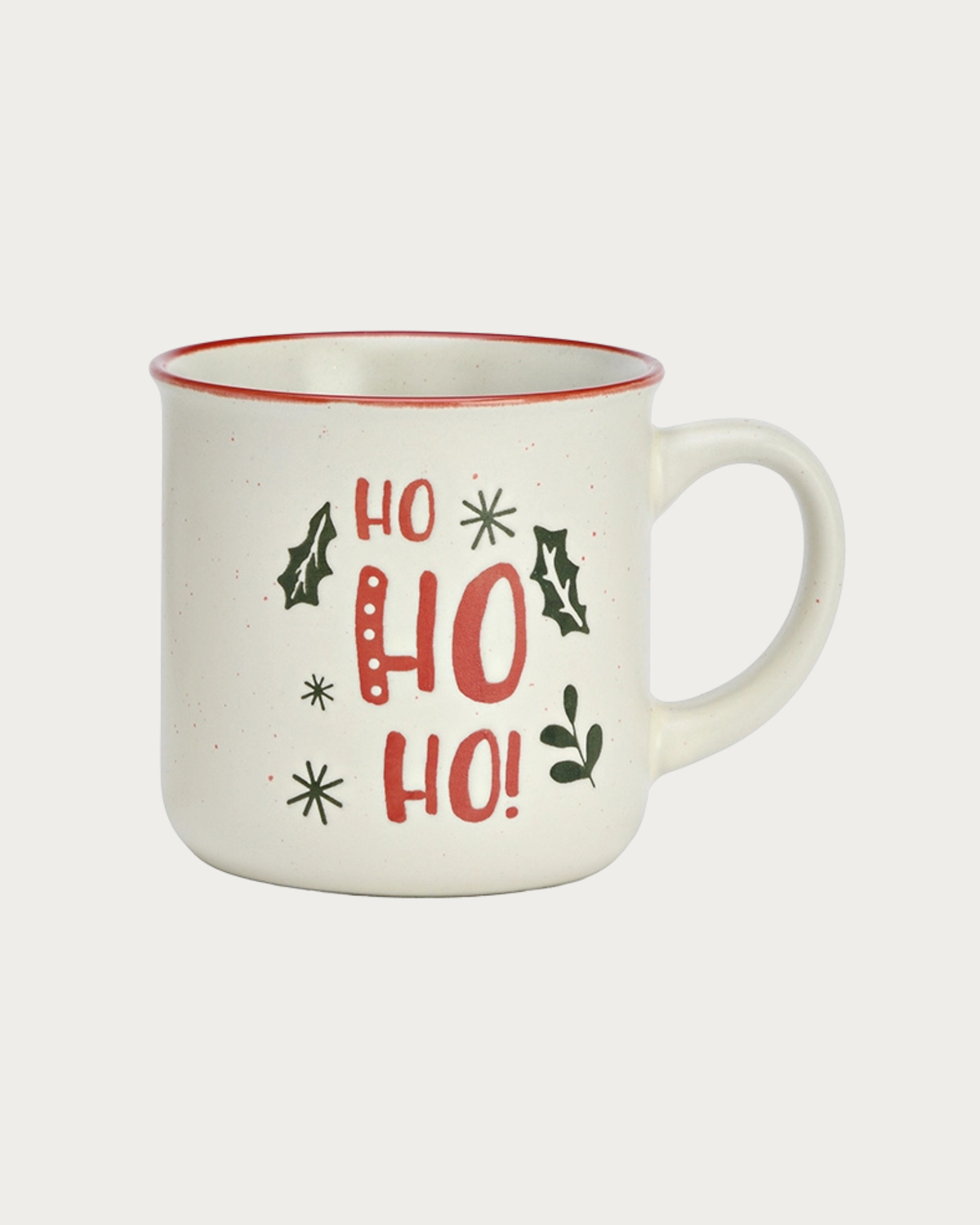 Tasse décor de Noël en grès - HO HO HO!, 330 ml