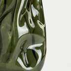 Vase Evara verre cannelé - Vert