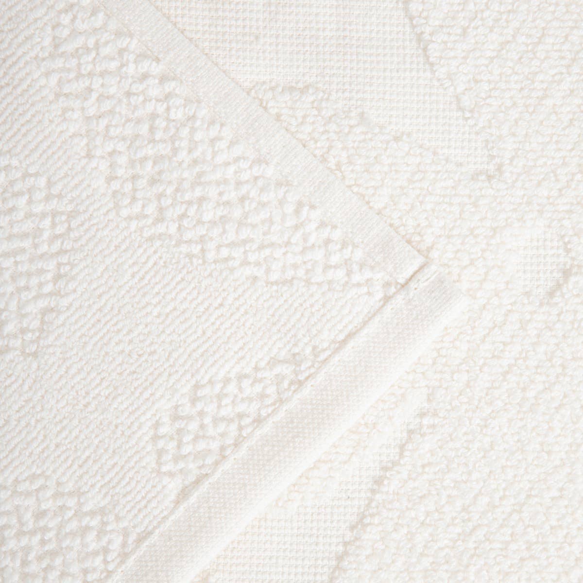 Serviette jacquard écru - Flores, 50 x 90 cm