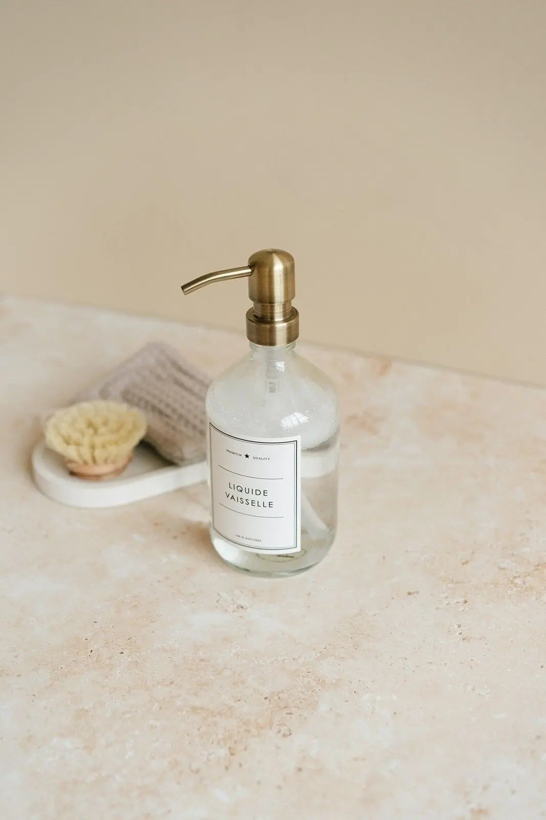 Flacon en verre liquide vaisselle transparent - 500 ml