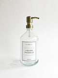 Flacon en verre liquide vaisselle transparent - 500 ml