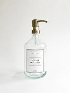 Flacon en verre liquide vaisselle transparent - 500 ml