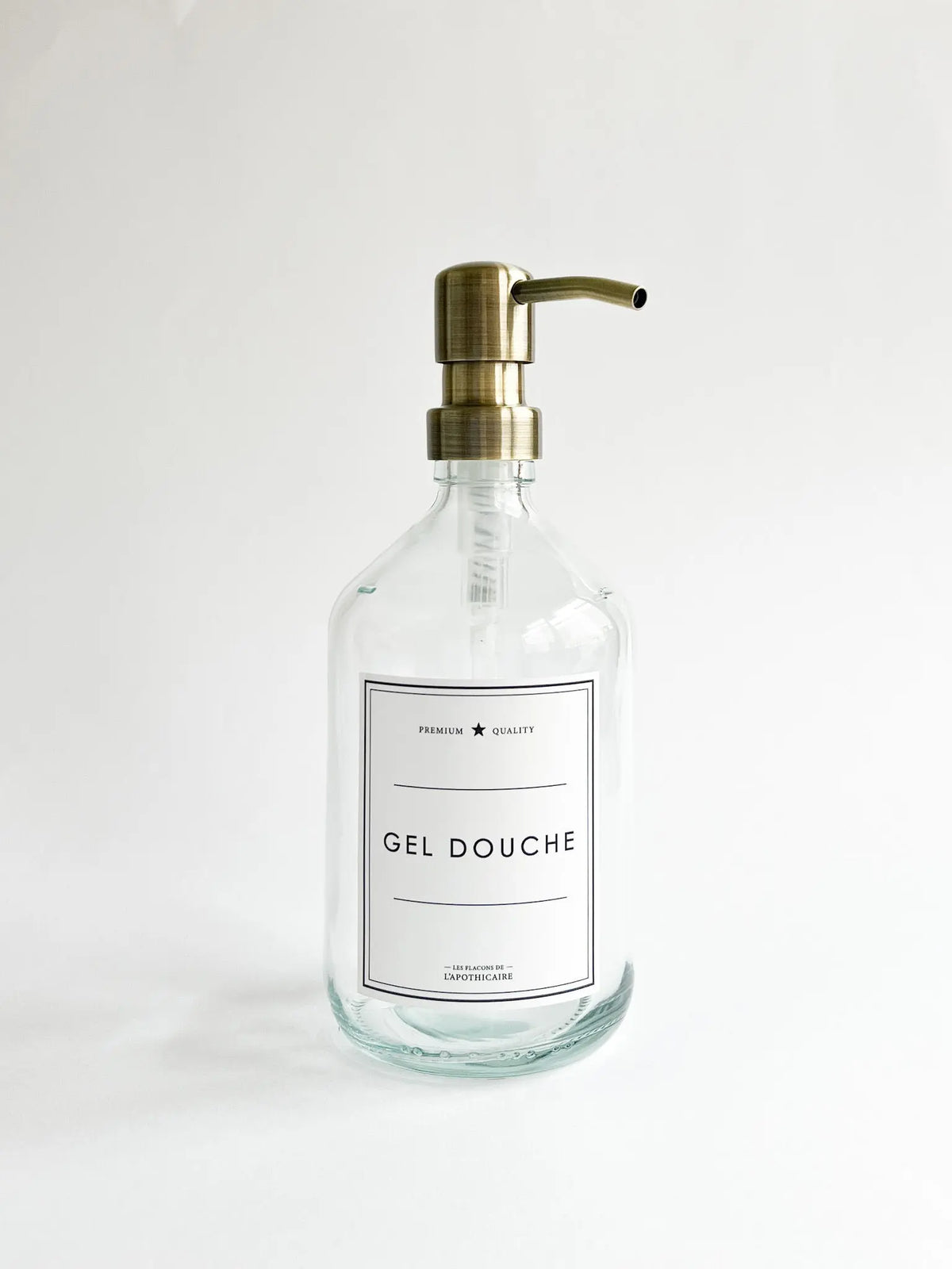 Flacon en verre gel douche transparent - 500 ml