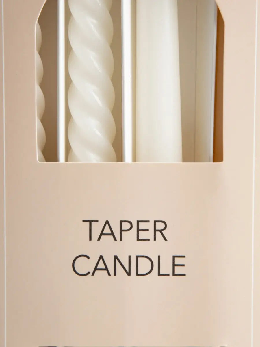 Bougies chandelles beige, 4 pièces