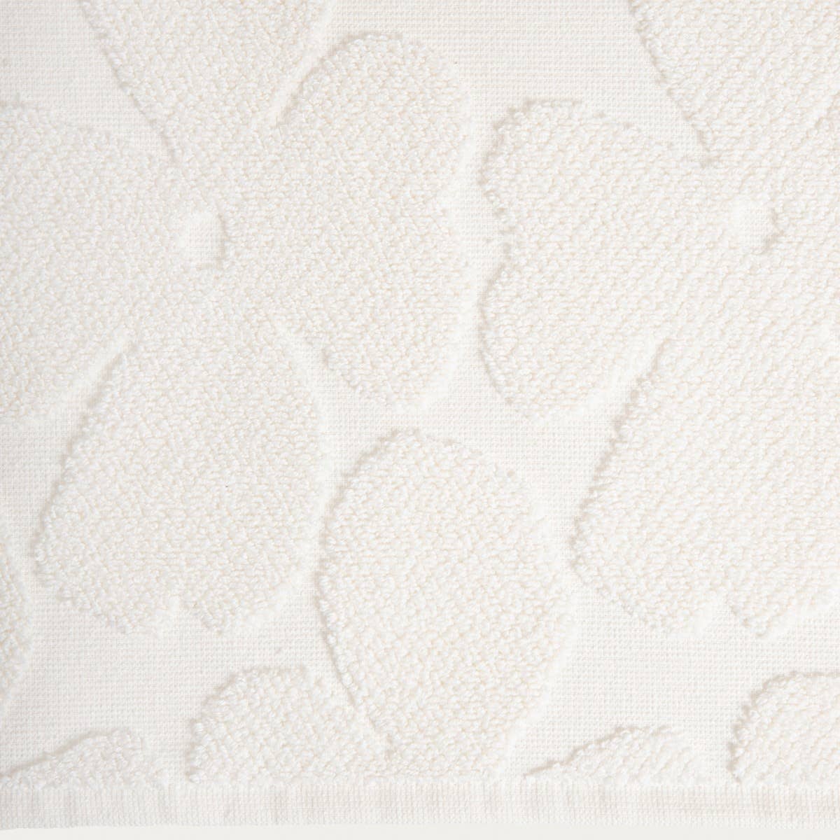 Serviette jacquard écru - Flores, 70 x 130 cm