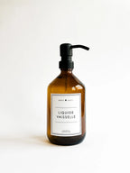 Flacon en verre liquide vaisselle ambre - 500 ml