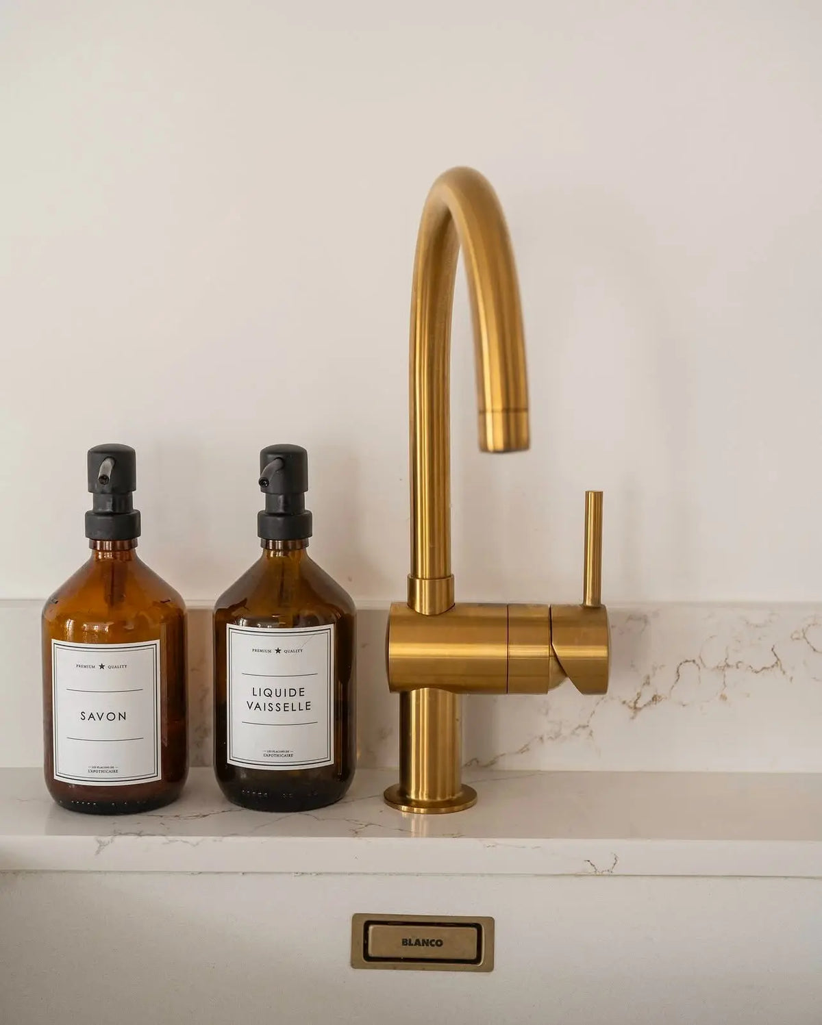 Flacon en savon ambre - 500 ml