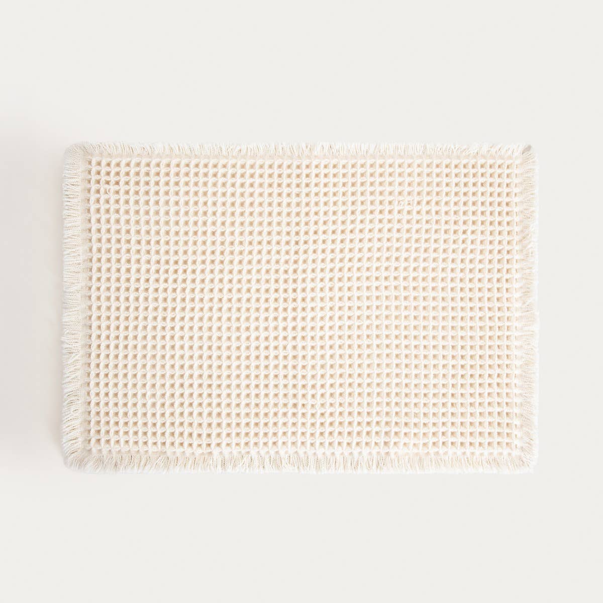 Tapis de salle de bains gaufré Vaffel - Beige