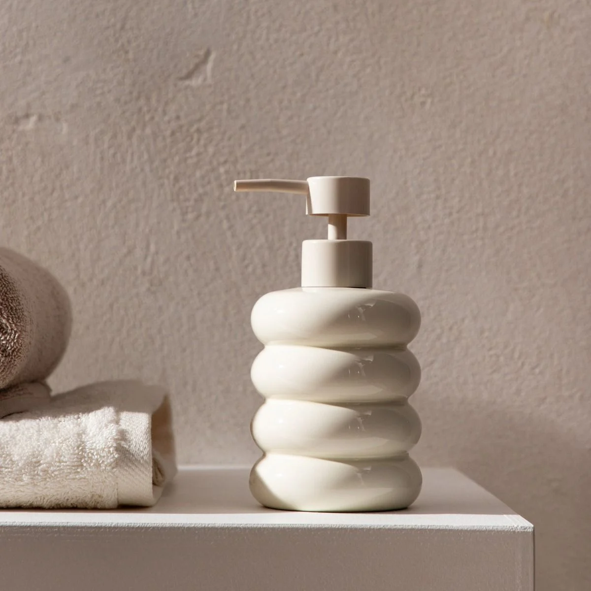 Distributeur en céramique - Bubbly, beige