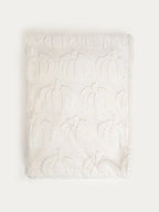Plaid matara citrouilles - Blanc, 150 x 200 cm