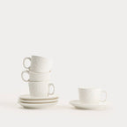 Ensemble de tasses avec soucoupes - Beno, 4 pièces