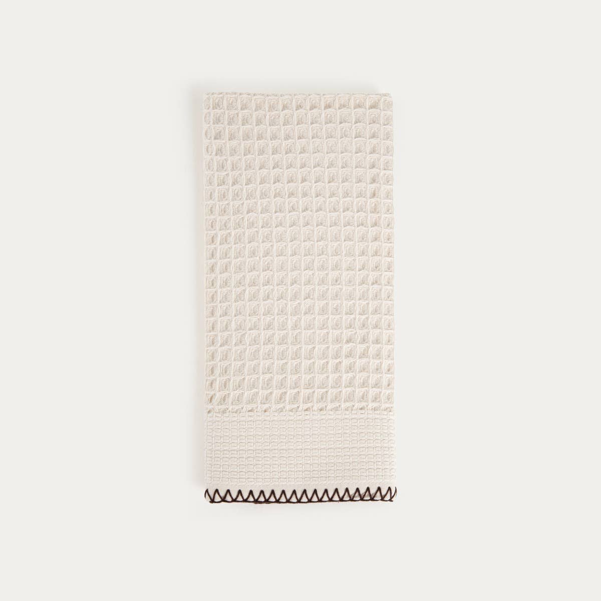 Torchon de cuisine beige avec surpiqures - Isola