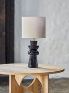 Lio Lampe de table, Noir, Grès