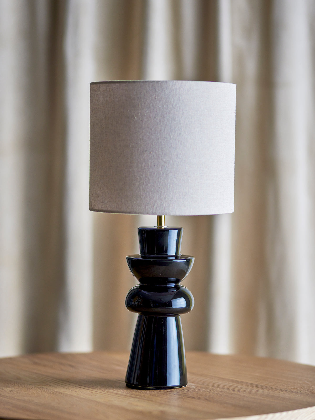 Lio Lampe de table, Noir, Grès