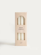 Bougies chandelles beige, 4 pièces