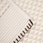 Torchon de cuisine beige avec surpiqures - Isola