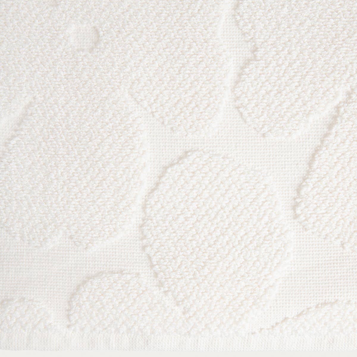 Serviette jacquard écru - Flores, 100 x 150 cm