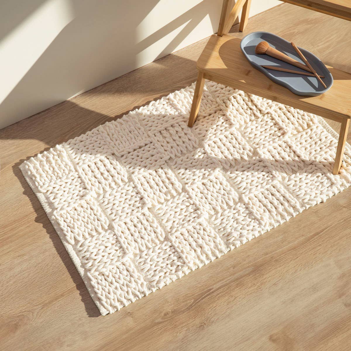 Tapis de bain écru - Tenu, 50 x 80 cm
