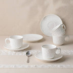 Ensemble de tasses avec soucoupes - Beno, 4 pièces