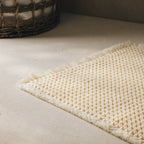 Tapis de salle de bains gaufré Vaffel - Beige