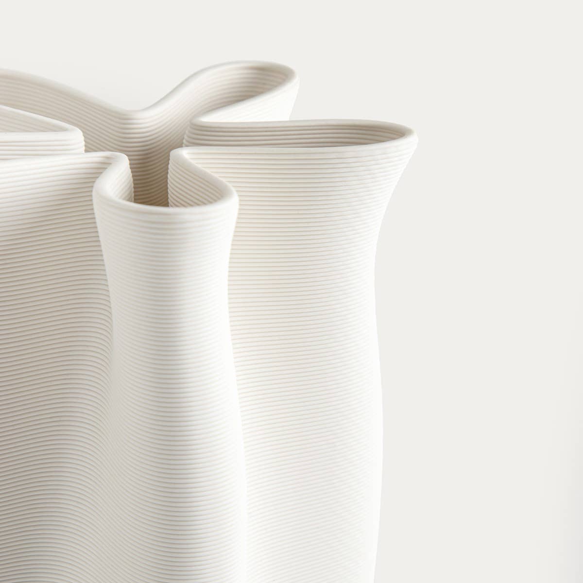 Vase en céramique Ligne - Blanc